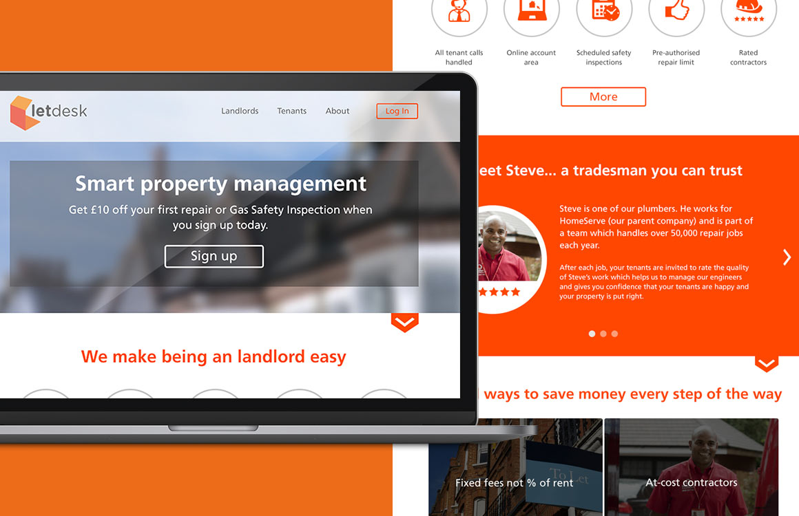 UI design for landlord management website